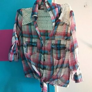 American Rag tie up crop top